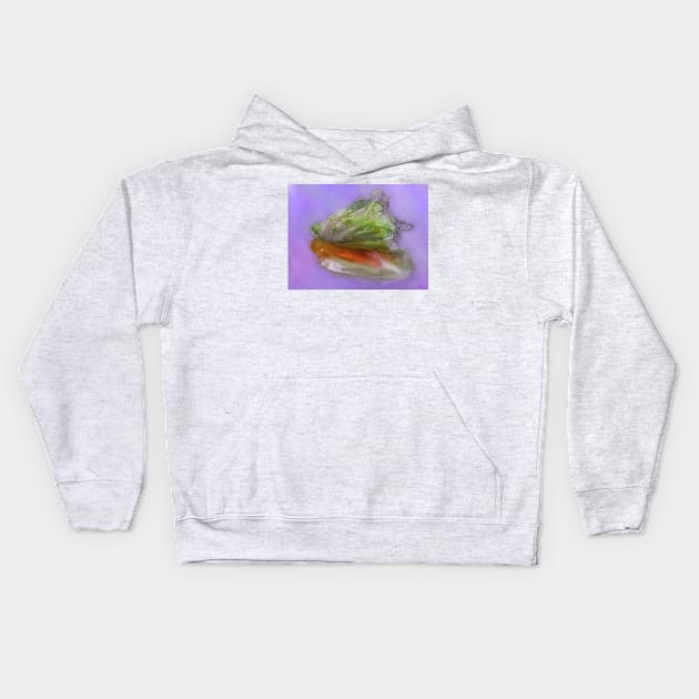 Caribbean Conch Shell Kids Hoodie by Overthetopsm